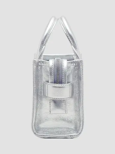 Marc Jacobs Women's The Metallic Leather Crossbody Tote Bag - Silver | Thumbnail 6