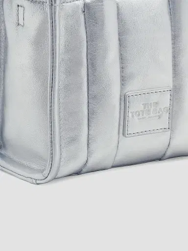 Marc Jacobs Women's The Metallic Leather Crossbody Tote Bag - Silver | Thumbnail 8