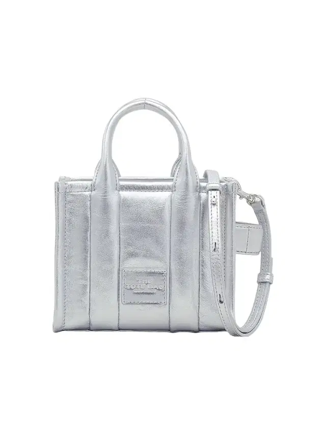 Marc Jacobs Women's The Metallic Leather Crossbody Tote Bag - Silver
