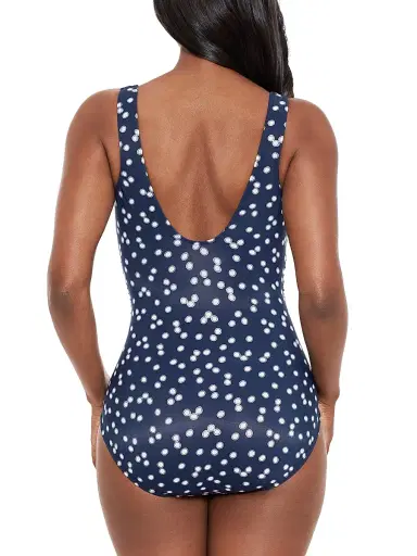 Miraclesuit Swim Women's Luminare Cherie Polka Dot One-Piece Swimsuit - Midnght Blue | Thumbnail 4 Miraclesuit Swim Women's Luminare Cherie Polka Dot One-Piece Swimsuit - Midnght Blue | Thumbnail 4