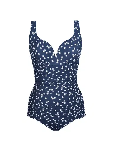 Miraclesuit Swim Women's Luminare Cherie Polka Dot One-Piece Swimsuit - Midnght Blue | Thumbnail 1 Miraclesuit Swim Women's Luminare Cherie Polka Dot One-Piece Swimsuit - Midnght Blue | Thumbnail 1