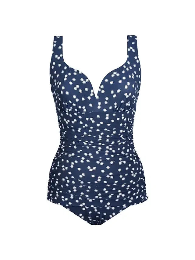 Women's Luminare Cherie Polka Dot One-Piece Swimsuit - Midnght Blue