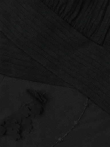 Aidan Mattox Women's Flower Appliqué Mermaid Gown - Black - Size 10 | Thumbnail 6