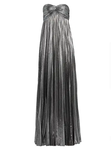 Retrofête Women's Zoa Metallic Pleated Strapless Gown | Thumbnail 1