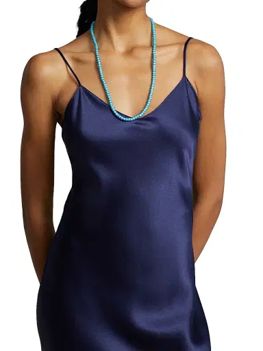 Polo Ralph Lauren Women's Sleeveless Silk Midi-Dress - Newport Navy | Thumbnail 5