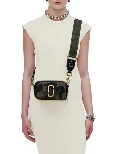 Marc Jacobs Women's The Camo Jacquard Snapshot Crossbody Bag - Camo | Thumbnail 2 Marc Jacobs Women's The Camo Jacquard Snapshot Crossbody Bag - Camo | Thumbnail 2