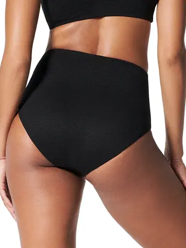 Spanx Women's Pique High-Waist Bikini Bottoms - Very Black | Thumbnail 4 Spanx Women's Pique High-Waist Bikini Bottoms - Very Black | Thumbnail 4