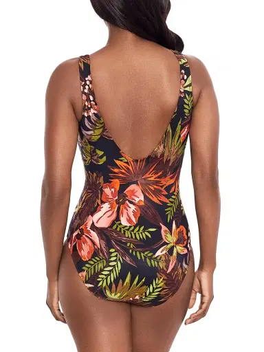 Miraclesuit Swim Women's Botanico Crossover One-Piece Swimsuit - Black Multi - Size 14 | Thumbnail 4 Miraclesuit Swim Women's Botanico Crossover One-Piece Swimsuit - Black Multi - Size 14 | Thumbnail 4