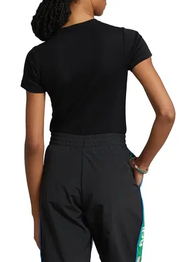 Polo Ralph Lauren Women's Rib-Knit Crewneck T-Shirt | Thumbnail 4 Polo Ralph Lauren Women's Rib-Knit Crewneck T-Shirt | Thumbnail 4