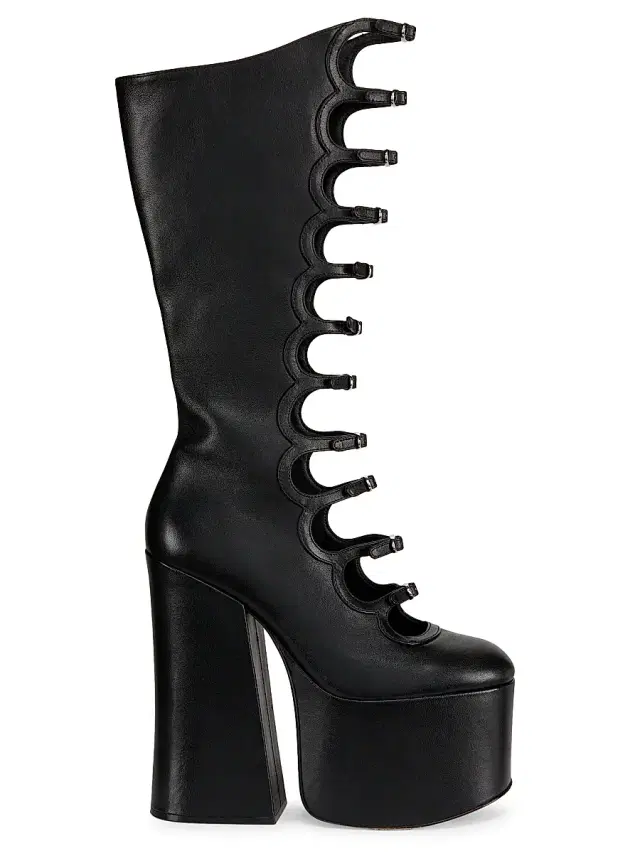Marc Jacobs Women's The Kiki 150MM Platform Leather Knee-High Boots - Black