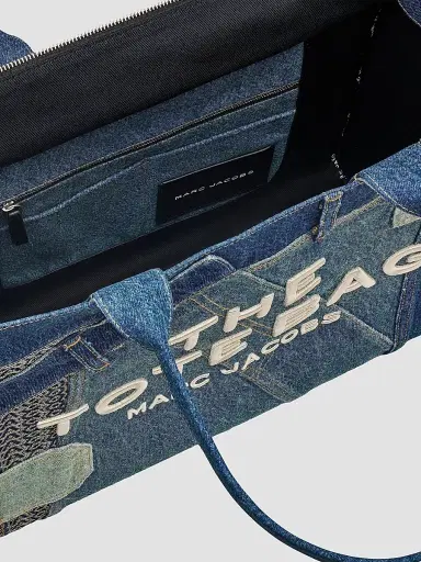 Marc Jacobs Women's The Deconstructed Denim Large Tote Bag - Denim | Thumbnail 5