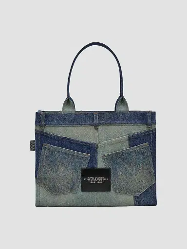 Marc Jacobs Women's The Deconstructed Denim Large Tote Bag - Denim | Thumbnail 7