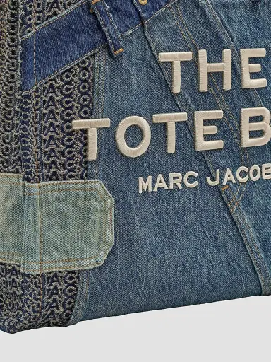Marc Jacobs Women's The Deconstructed Denim Large Tote Bag - Denim | Thumbnail 8