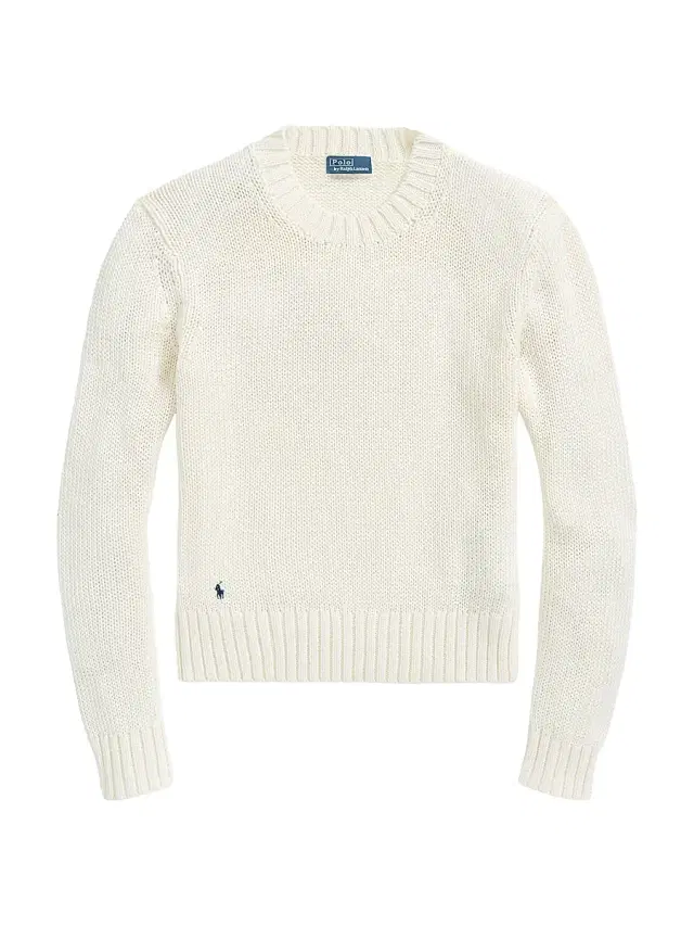 Polo Ralph Lauren Women's Cotton Shaker-Stitch Sweater - White