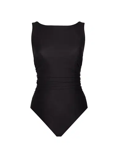 Miraclesuit Swim Women's Rock Solid Regatta One-Piece Swimsuit - Black - Size 16 | Thumbnail 1