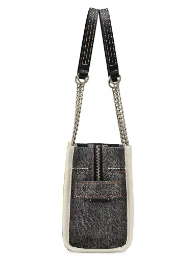 Marc Jacobs Women's The Denim Chain Small Tote Bag - Black Wash | Thumbnail 4 Marc Jacobs Women's The Denim Chain Small Tote Bag - Black Wash | Thumbnail 4
