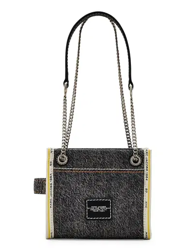 Marc Jacobs Women's The Denim Chain Crossbody Tote Bag - Black | Thumbnail 6