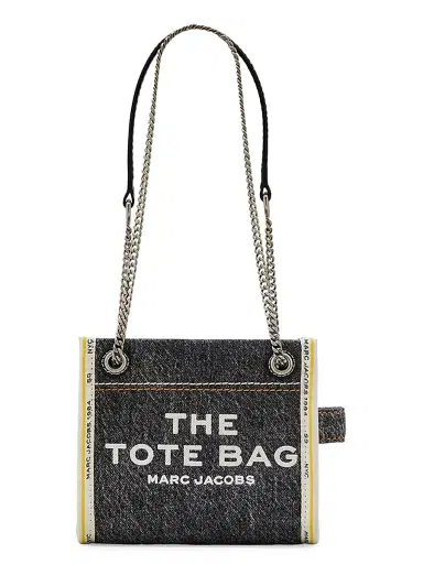 Marc Jacobs Women's The Denim Chain Crossbody Tote Bag - Black | Thumbnail 1
