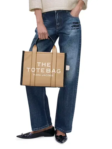 Marc Jacobs Women's The Colorblock Leather Medium Tote - Beige | Thumbnail 3