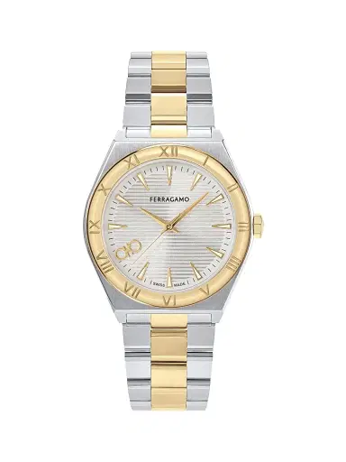 FERRAGAMO Men's Vega Upper East IP Yellow Gold & Stainless Steel Bracelet Watch/40MM - Two Tone | Thumbnail 1