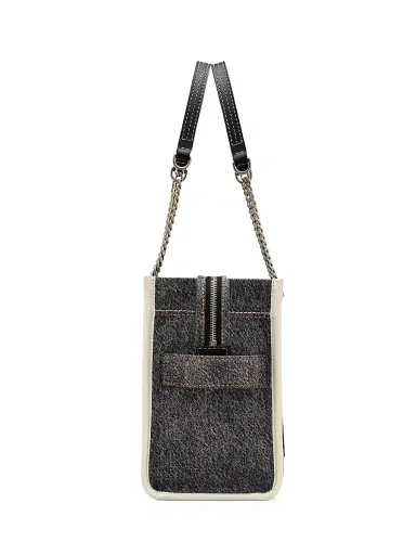 Marc Jacobs Women's The Denim Chain Medium Tote Bag - Black Wash | Thumbnail 4 Marc Jacobs Women's The Denim Chain Medium Tote Bag - Black Wash | Thumbnail 4