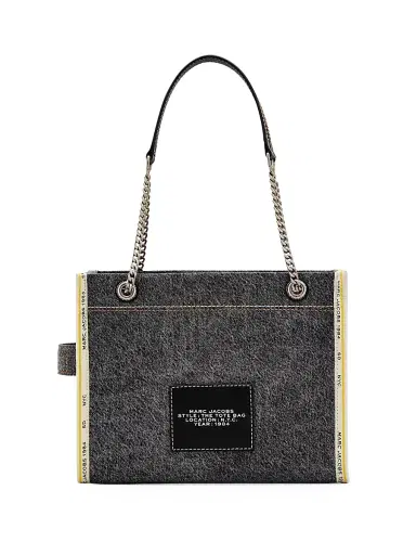 Marc Jacobs Women's The Denim Chain Medium Tote Bag - Black Wash | Thumbnail 5 Marc Jacobs Women's The Denim Chain Medium Tote Bag - Black Wash | Thumbnail 5