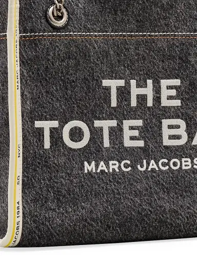 Marc Jacobs Women's The Denim Chain Medium Tote Bag - Black Wash | Thumbnail 6 Marc Jacobs Women's The Denim Chain Medium Tote Bag - Black Wash | Thumbnail 6