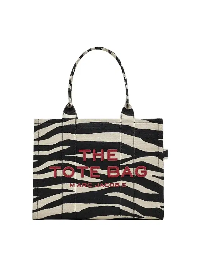 Marc Jacobs Women's Zebra-Print Canvas  Tote Bag - Black White