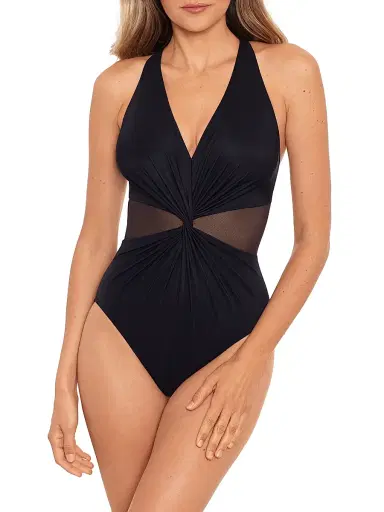 Miraclesuit Swim Women's Illusionist Wrapture One-Piece Swimsuit - Black | Thumbnail 2