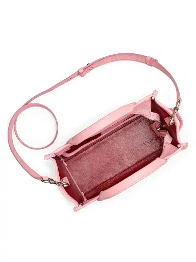 Marc Jacobs Women's The Leather Small Tote Bag - Ribbon Pink | Thumbnail 3