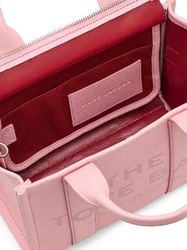 Marc Jacobs Women's The Leather Small Tote Bag - Ribbon Pink | Thumbnail 7