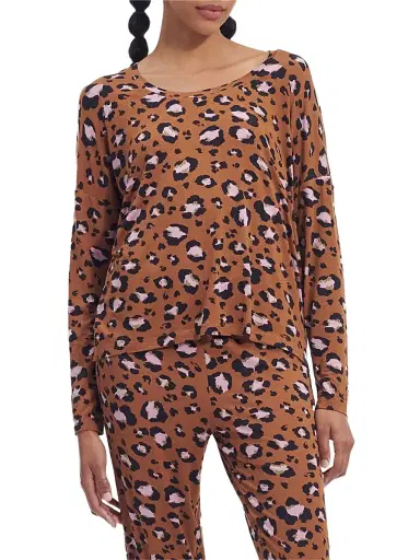 UGG Women's Ecovero Jersey Printed Pajama Set - Cedar Bark Leopard - Size XS | Thumbnail 1 UGG Women's Ecovero Jersey Printed Pajama Set - Cedar Bark Leopard - Size XS | Thumbnail 1