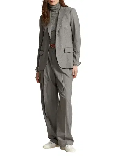 Polo Ralph Lauren Women's Single-Breasted Flannel Blazer | Thumbnail 2