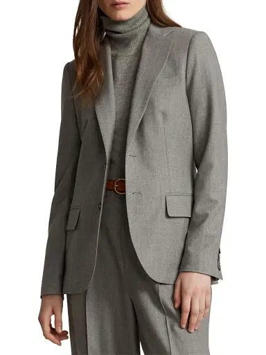Polo Ralph Lauren Women's Single-Breasted Flannel Blazer | Thumbnail 3
