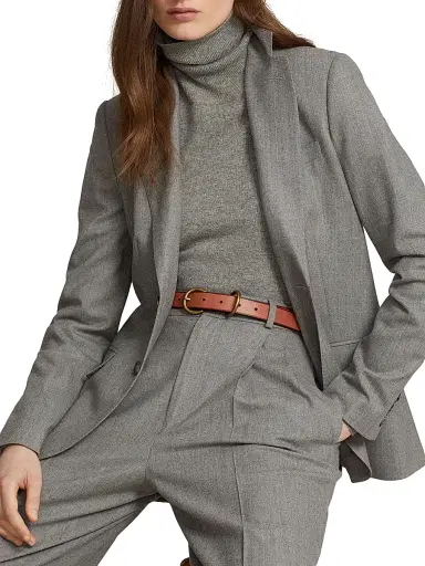Polo Ralph Lauren Women's Single-Breasted Flannel Blazer | Thumbnail 6