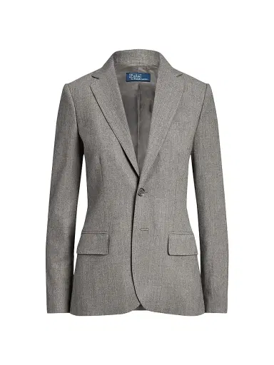 Polo Ralph Lauren Women's Single-Breasted Flannel Blazer | Thumbnail 1