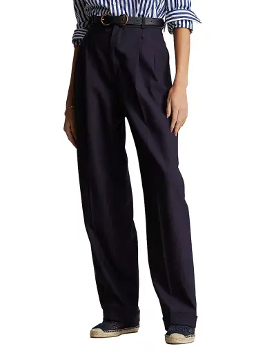 Polo Ralph Lauren Women's Wool Straight-Leg Pants - Navy | Thumbnail 3
