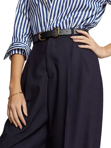 Polo Ralph Lauren Women's Wool Straight-Leg Pants - Navy | Thumbnail 6