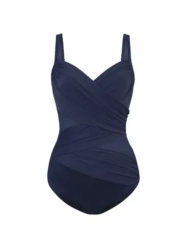 Miraclesuit Swim Women's Network Madero Ruched Criss Cross One-Piece Swimsuit | Thumbnail 1 Miraclesuit Swim Women's Network Madero Ruched Criss Cross One-Piece Swimsuit | Thumbnail 1