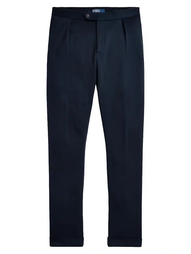 Polo Ralph Lauren Men's Mesh Pleated Trousers - Navy