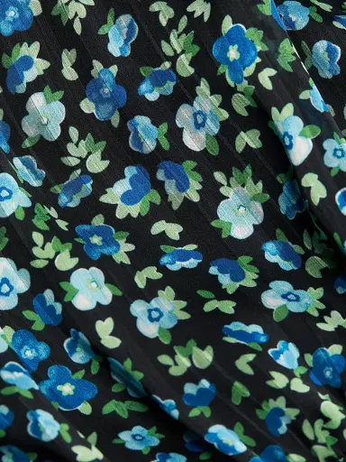 Elie Tahari Women's Annika Floral Belted Midi-Dress - Forget Me Not Print | Thumbnail 7