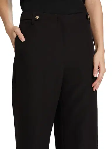 Elie Tahari Women's Darien Straight-Wide Pants - Noir | Thumbnail 6