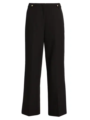 Elie Tahari Women's Darien Straight-Wide Pants - Noir | Thumbnail 1