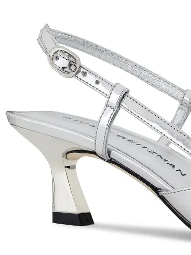 Stuart Weitzman Women's Vinnie 50MM Metallic Patent Leather Pumps | Thumbnail 5 Stuart Weitzman Women's Vinnie 50MM Metallic Patent Leather Pumps | Thumbnail 5