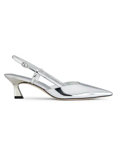 Stuart Weitzman Women's Vinnie 50MM Metallic Patent Leather Pumps | Thumbnail 1 Stuart Weitzman Women's Vinnie 50MM Metallic Patent Leather Pumps | Thumbnail 1