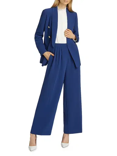 Elie Tahari Women's The Rita Cropped Wide-Leg Pants - Twilight | Thumbnail 2