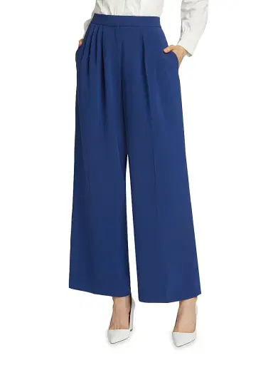 Elie Tahari Women's The Rita Cropped Wide-Leg Pants - Twilight | Thumbnail 3
