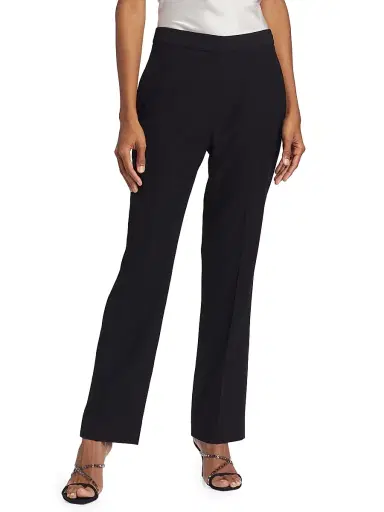 Elie Tahari Women's Sylvie Straight-Leg Trousers - Noir | Thumbnail 3