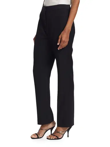 Elie Tahari Women's Sylvie Straight-Leg Trousers - Noir | Thumbnail 4