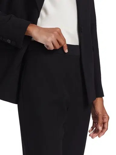 Elie Tahari Women's Sylvie Straight-Leg Trousers - Noir | Thumbnail 6